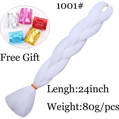 JumboBraids Hair Crochet Braiding Hair 24Inch Long Ombre Synthetic Braid Hair Extensions for Woman Pink Blond Grey Yellow