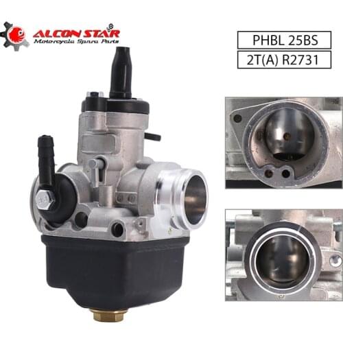 Alconstar - Carburetor PHBL 25mm BS R2731 DellOrto Carburetor Carb 2 Stroke 50cc-300cc Start Man Aprilia 50 Amico LX Gl Dt