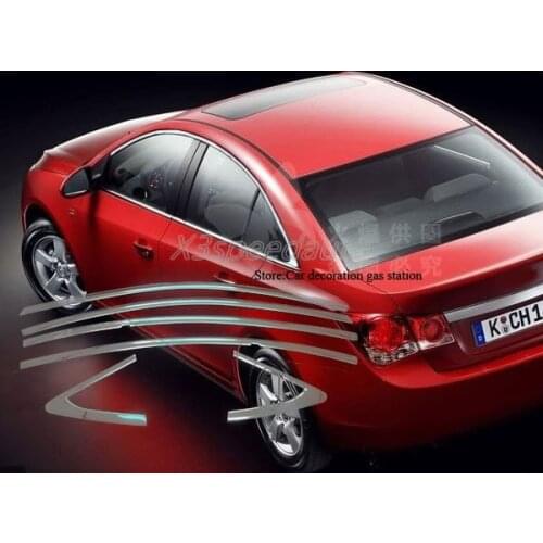 2013 Chrome Side Window Top Trim Kit 6pcs For Chevrolet Cruze 2009 2010 2011 2012 2013
