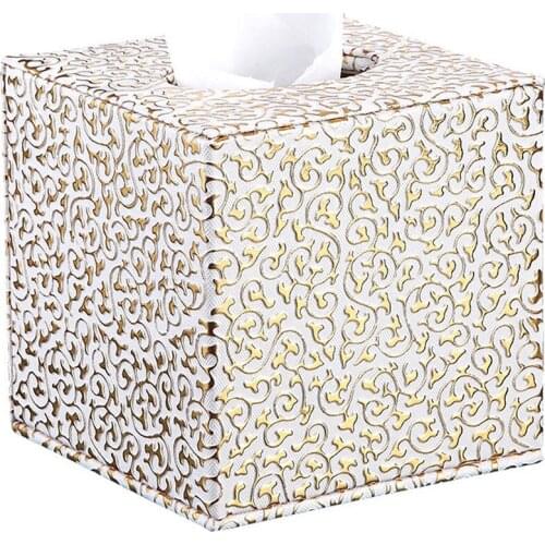 European Style Square Widening Carved Pattern Tissue Box Restaurant Paper Paper Towel Holder Toilet Servilletero