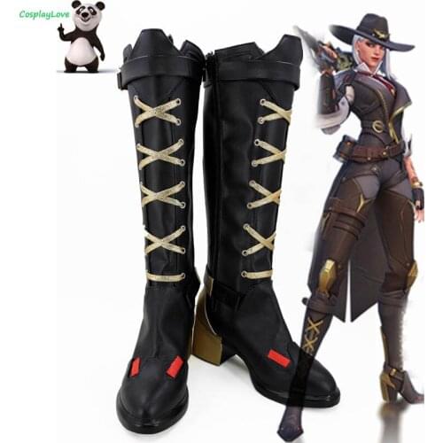CosplayLove OW Game Ashe Cosplay Shoes Boots For Christmas Halloween