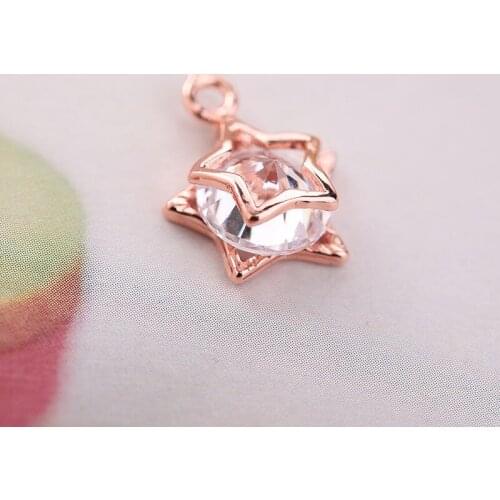 Pendant Love Acrylic Rose Gold Simple Jewelry DIY Female Necklace Bracelet-Making Charm Discovery