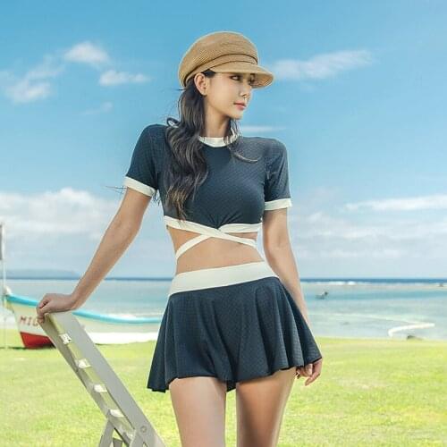 Swimwear For Teens Swimsuit Female Separate Two Pieces Swimming Suit Dress Women Korea Swim Plus Size Bikinis 2020 Mujer Badpak