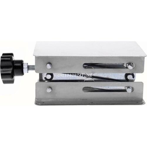 Laboratory Lifting Platform Stand Rack Scissor Jack Bench Lifter Table Lab 100x100mm Stainless Steel For Scientific Dropship