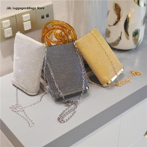 M68C Evening Dinner Bag Cell Phone Clutch Bag Sparkly Crossbody Bag Rhinestone Banquet Handbag Wedding Party Prom Purse