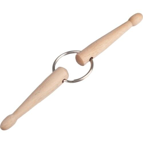 Mini Percussion Drum Stick Keychain 2 Wood Drumsticks Keychain Key Ring