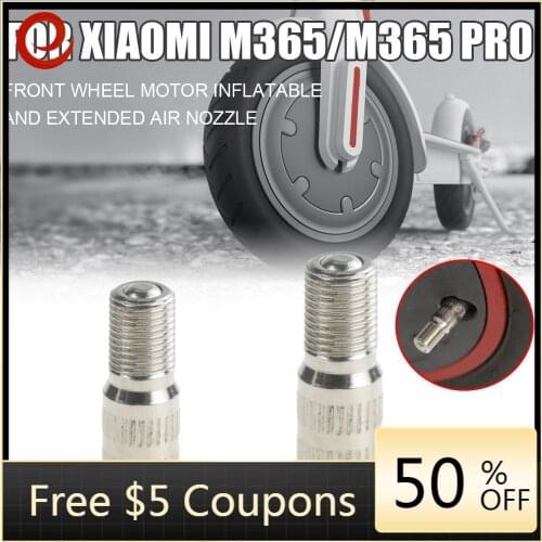 Inflatable Air Nozzle Replacement for Xiaomi M365 / Pro Scooter Front Wheel Motor Inflatable Extension Air Valve