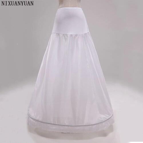 NIXUANYUAN New Arrival High Waist 1 Hoop Petticoat A-Line Wedding Bridal Underskirts Stock Vestidos Length 100cm