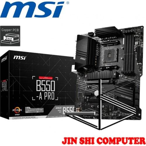 NEW MSI B550-A PRO Support for 3rd Gen AMD Ryzen SOCKET AM4 M.2 with Supports DDR4 Memory, up to 4400(OC) MHz PCIe 4.0