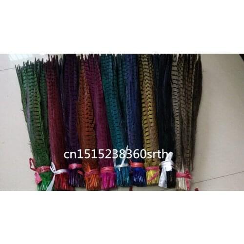 Wholesale 100pcs high quality natural Pheasant feathers 20-22inch/50-55cm diy Clothing accessories stage performance wedding