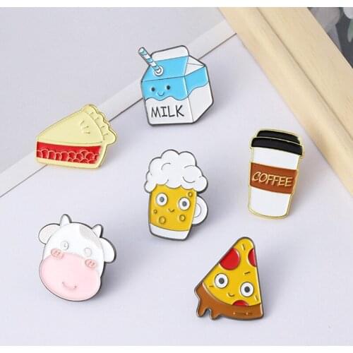 Perfect Breakfast Enamel Pin Cute Cartoon Toast Bread Slices Milk Egg Brooches Denim Coat Pin Shirt Lapel Pins Gift For Friends
