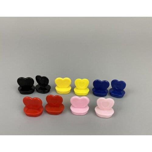 500pcs Net red creative colofull heart shape stopper takeaway packaging milk tea cup lid stoppers leakproof love plastic plug