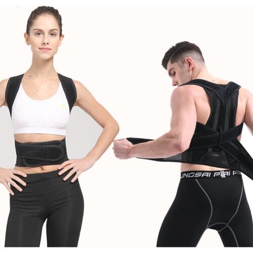Adjustable Back Posture Corrector Clavicle Spine Back Shoulder Lumbar Brace Support Belt Posture Correction Prevents Slouching