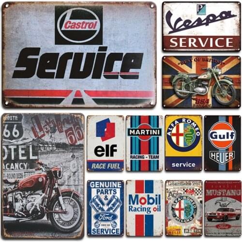 Retro Car Poster Metal Plate Tin Sign Vintage Garage Man Cave Wall Decor Metal Plaque Personalized Home Decor Accessories