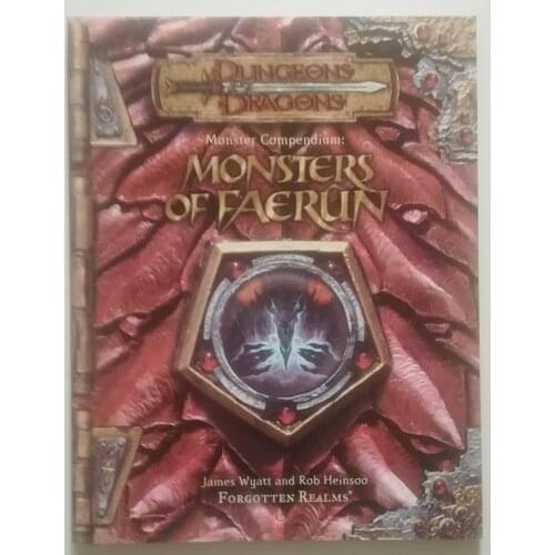 Role play, MONSTERS OF FAERUM, ED. TSR, MONSTERS COMPENDIUM, year 2000, D & D, in ORIGINAL English