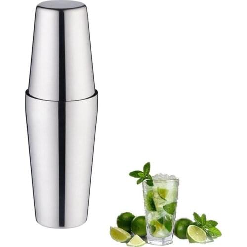 Cocktail Shakers Martini Steel Cocktail Shaker Mixer Wine Boston Shaker For Bartender Drink Party Bar Tools 750+600ML