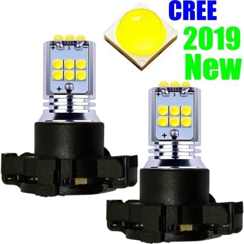 2Pcs PY24W 5200s Super Bright 1800LM LED Bulbs Auto Turn Signal Lights Car Direction Indicator Lamp White Yellow Amber