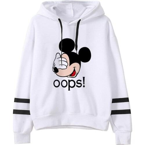 Cartoon Couple Mickey Mouse Hoodie Sweatshirt Casual Oversized Women Hoodie Ulzzang Kawaii Streetwear Harajuku Sweatshirt 2021
