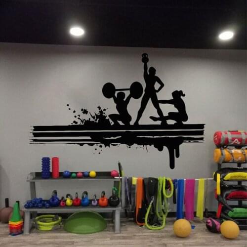Gym, Fitness Club Wall, Sports Master, Fitness, Health, Muscle, Dumbbells, Wall Decals, Vinyl Gym Art Deco Wall Stickers