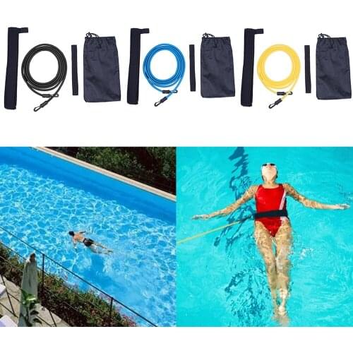 Swim Training Belts Training Leash Swimming Tether Stationary Harness Static Bungee Cords Resistance Tension Bands Professional