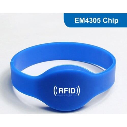 WB01 Siliocne RFID wristband Bracelet tag proximity tag RFID Smart Tag for Access Control 125KHZ 512bit R/W with EM4305 Chip