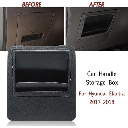 Car interior left storage box handle cover accessory storage box case rack container car shapefor Hyundai for Elantra 2017 2018