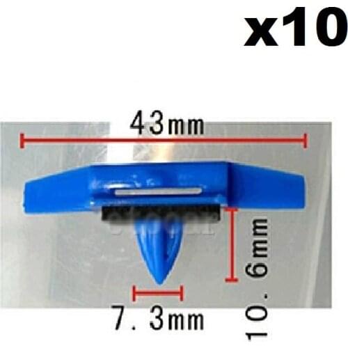 10pcs For Honda Nylon Drip Moulding Rivet Retainer Clip with Sealer 91528-S01A01