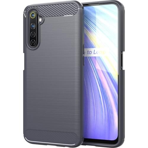 100pcs/lot Brushed Carbon Fiber Armor case For OPPO Realme 7 7i 6 pro 6s 6i Narzo 20 pro Silicone Cases