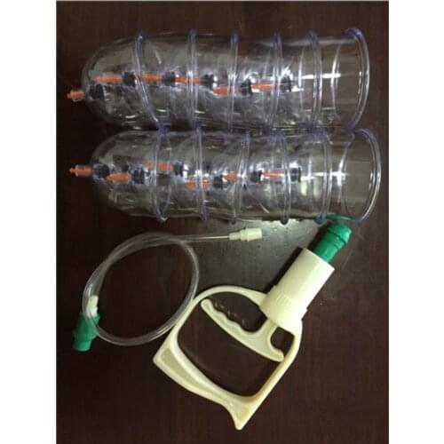 12 PCS Big 6.7cm cup Chinese Medical Vacuum Body massager magnetic Acupunture pump Cupping Portable Massage Therapy+Gun + tube