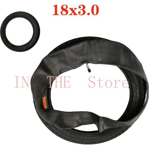 18 x 3.0 inner and outer good quality tire with a bent Valve fits many gas electric scooters and e-Bike