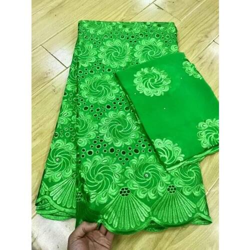 High Quality African 100% Cotton Swiss Voile Lace Fabrics Embroidery in Switzerland Garment Dubai Style Lace materials 5Yards