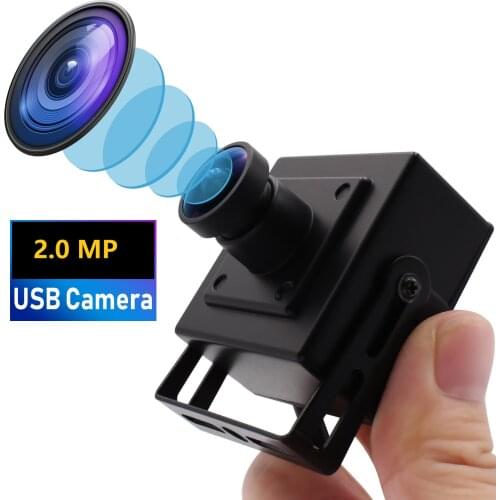 2MP Security Webcam 1080P HD Mini CMOS OV2710 UVC OTG 30fps/60fps/120fps 170degree fisheye lens Wide Angle CCTV Camera USB 2.0