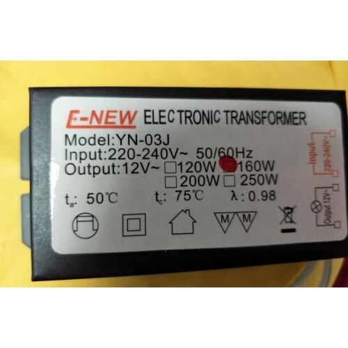 2 pieces With Tracking No. AC 220V-12V Electronic Transformer 160W MAX G4 Halogen Light Crystal LED Lamp Power Supply Driver