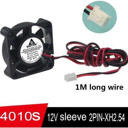 5pcs Gdstime DC 12V 40x40x10mm sleeve 1M long Cable 100CM Cooling Cooler Fan 3D Printer 4cm 40mm x 10mm 4010
