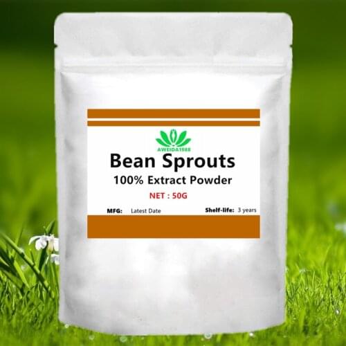 50-1000g Bean sprouts Extract Powder,Mung Bean sprouts extract,soybean sprouts,rich in vitamin C,vitamin E,chlorophyll