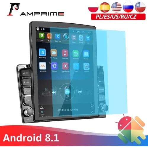 AMPrime 9.7'' Vertical screen Android Car Multimedia Player 2 din Car Stereo Radio Bluetooth WIFI Audio Mirrorlink Rear Camera