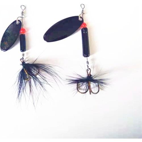 BaMMax Fishing Spinner Spoon Lures Rotating 3.1g 6.7g Fishing Lure metal sequins bait Bass Hard Bait With Treble Hooks fishing