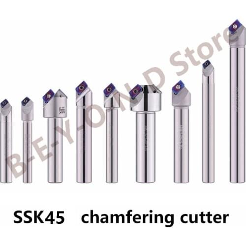 BEYOND SSK45 C12-16-110L SSK 90 45 degrees Chamfering Cutter CNC for Milling Inserts use APM1135 APMT1604