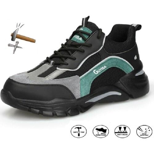 Brand Steel Toe Cap Safety Shoes Men Construction Work Shoes Men Indestructible Designer Sneakers Anti-puncture Safety Boots