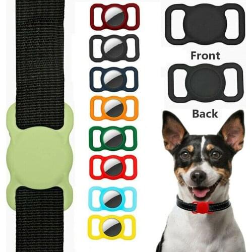Dog Collar Case For Apple Airtag Keychain Silicone Cover For Airtags Locator Tracker Anti-lost Protective Sleeve For Air Tag