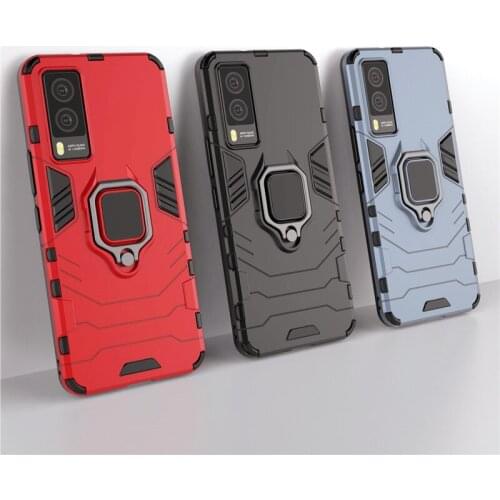 For Vivo V21E 5G Case For Vivo V21E 5G Cover Shockproof Soft Silicone Ring Stand Protective Bumper Phone Case For Vivo V21E V21