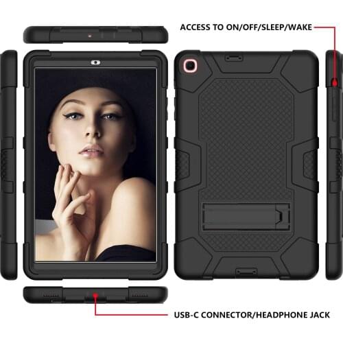 For Samsung T510 T515 T290 T295 Kids Case Heavy Duty Shockproof Cover for T505 T500 T507 T505N T307 P610 P615