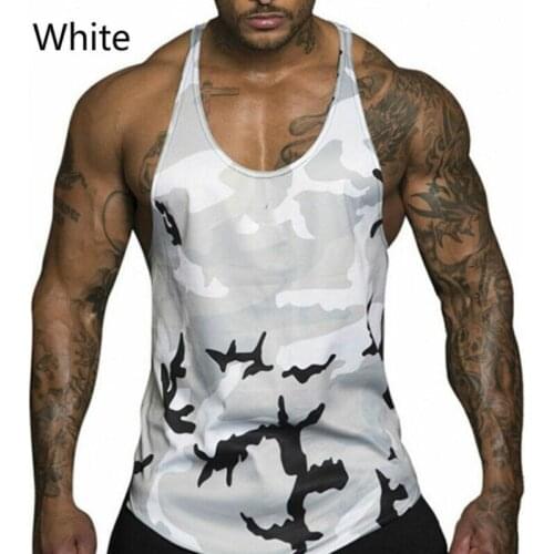 Goocheer New Arrival Summer Mens Sleeveless Tank Top T-Shirt Muscle Camo Camouflage Tee Bodybuilding Sport Fitness Gym Sports
