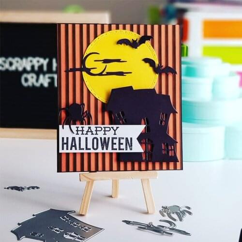 Halloween Spider Bat House Tree Metal Cutting Dies for DIY Scrapbooking Album Embossing Paper Cards Making Crafts Supplies 2019