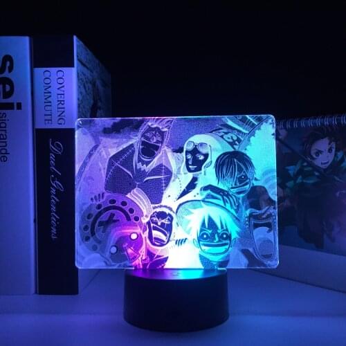 7 Anime Characters Collection 3D LED Lamp Visual Illusion Acrylic Light Guide Plate for Children Couple Festival Birthday Gifts
