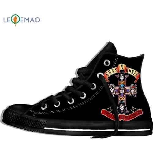 Custom Logo Image Printing Sneakers Comfortable Guns N Roses Appetite For Destruction Lightweight Canvas Zapatos De Mujer