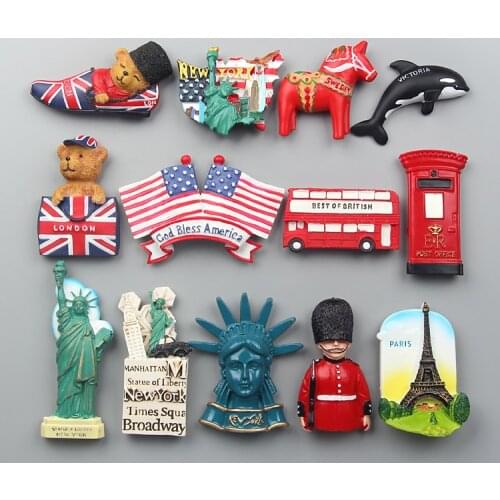 Fridge magnet UK england swiss souvenir red post decoration magnetic sticker art crafts delicate resion gifts paste kids like