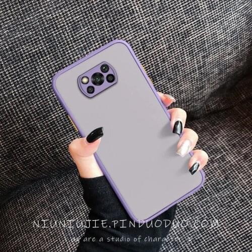 For Poco X3 NFC Case Silicone Matte Coque Funda Rubber Protective Cover Phone Cases For Xiaomi Poco x3 Popophone X3 X2 M2 F2 PRO