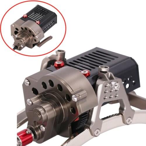 Metal Front Motor Gear Box Set Steering Rod for SCX10 1/10 RC Truck Parts