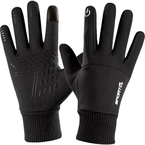 Mens Ski Gloves Snowboard Gloves Snowmobile Motorcycle Riding Winter Plush Cotton Gloves Windproof Waterproof Non-slip Gloves